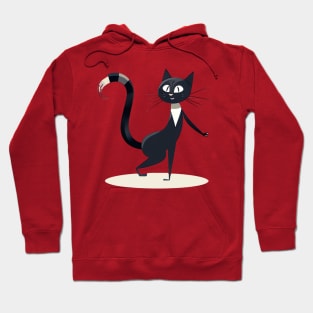 Funny Dancing Black Cat Hoodie